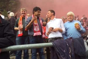 Detlef Rujanski, Adhemar Molzberger, Andreas Müller und Peter Eberlein beim Lokalderby des 1. FC Kaan-Marienborn gegen die Sportfreunde Siegen.