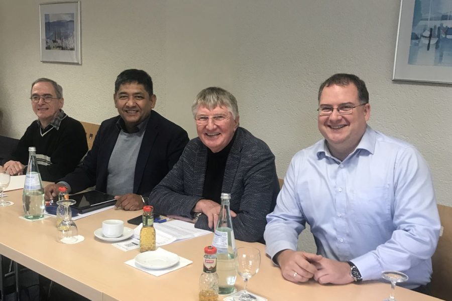 Die vier Mitglieder der SPD-Fraktion Siegen, Thomas Christian, Adhemar Bernardo Molzberger, Detlef Rujanski und Ingmar Schiltz (v.l.n.r.), nahmen an der Klausur der SPD-Kreistagsfraktion Siegen-Wittgenstein zum Kreishaushalt 2024 teil.