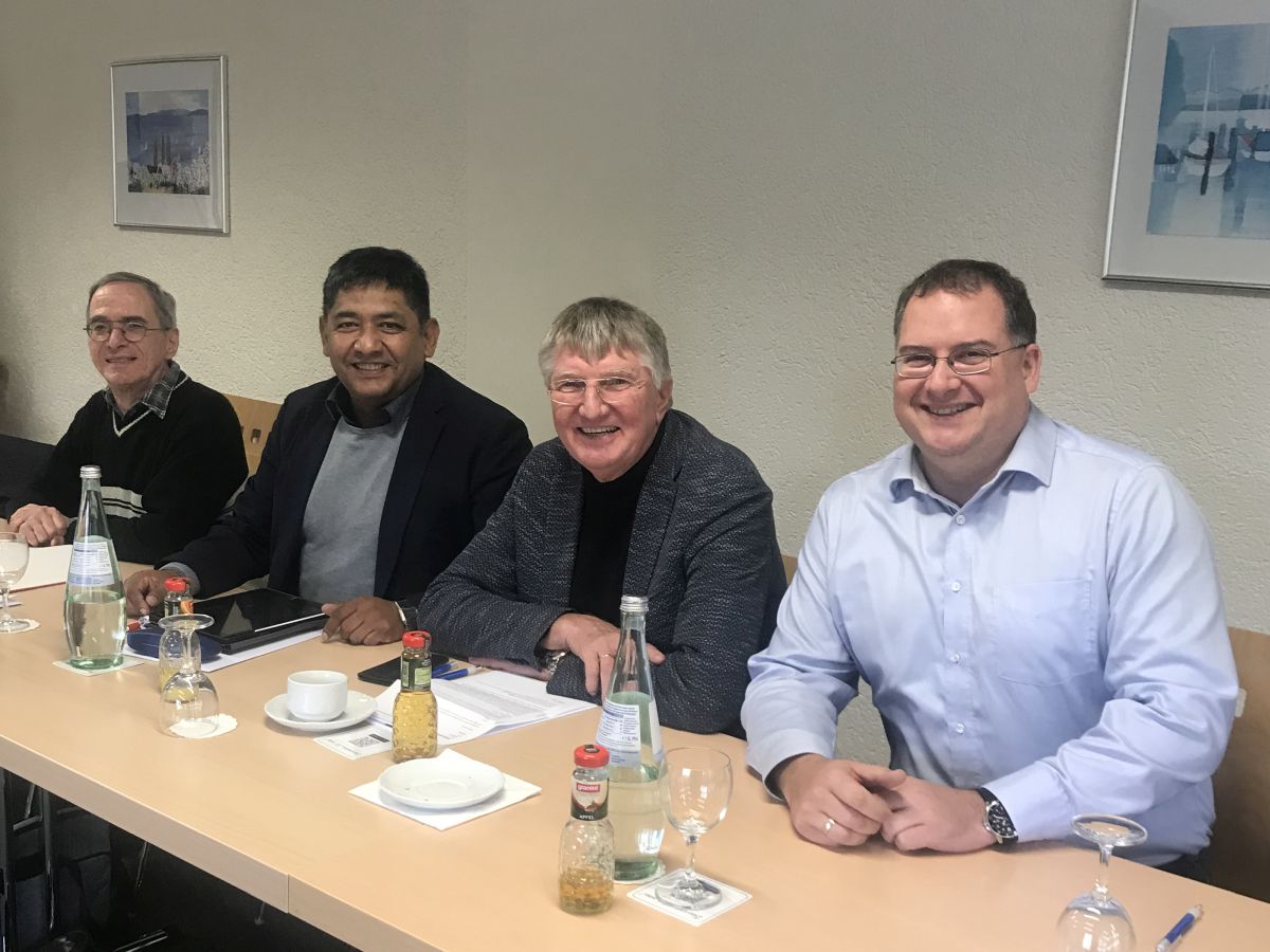 Die vier Mitglieder der SPD-Fraktion Siegen, Thomas Christian, Adhemar Bernardo Molzberger, Detlef Rujanski und Ingmar Schiltz (v.l.n.r.), nahmen an der Klausur der SPD-Kreistagsfraktion Siegen-Wittgenstein zum Kreishaushalt 2024 teil.